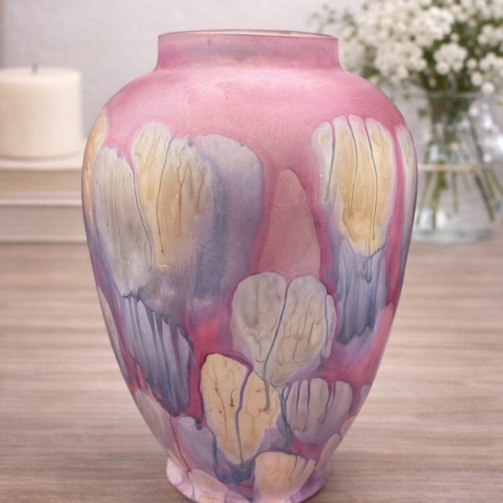 Source Unknown Pink and Purple Vase